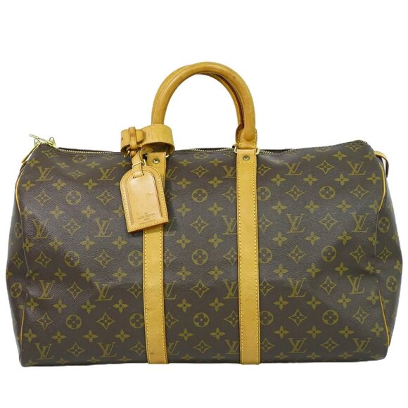 Louis Vuitton Keepall 45 M41428 Monogram Canvas Travel Handbag Brown - Picture 1 of 10